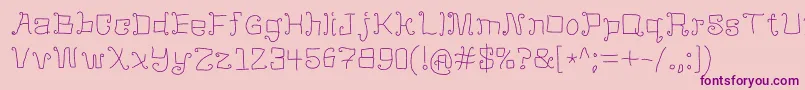 MangoFlavoredJello-Schriftart – Violette Schriften auf rosa Hintergrund