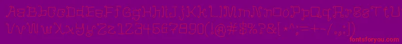 Шрифт MangoFlavoredJello – красные шрифты на фиолетовом фоне