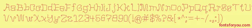 MangoFlavoredJello Font – Red Fonts on Yellow Background