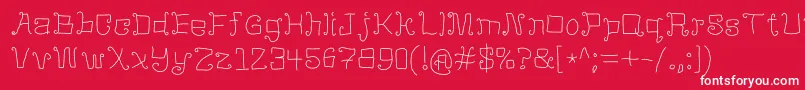 MangoFlavoredJello Font – White Fonts on Red Background