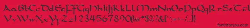 Samovarssk Font – Black Fonts on Red Background