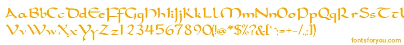 Samovarssk Font – Orange Fonts on White Background