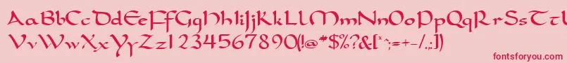 Samovarssk Font – Red Fonts on Pink Background