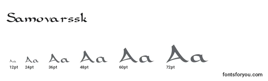 Размеры шрифта Samovarssk