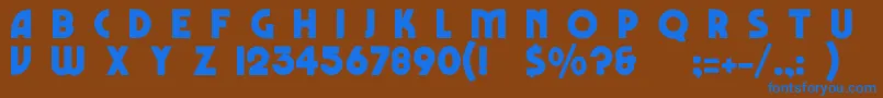 FestusNormal Font – Blue Fonts on Brown Background