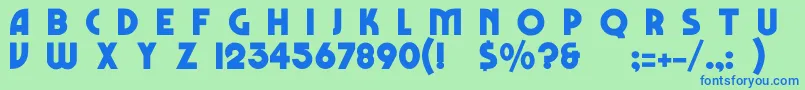 フォントFestusNormal – 青い文字は緑の背景です。