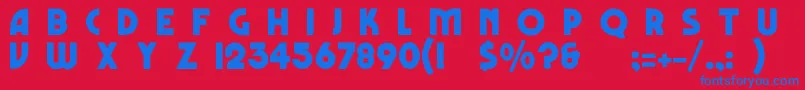FestusNormal Font – Blue Fonts on Red Background
