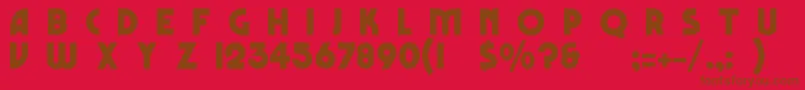 FestusNormal Font – Brown Fonts on Red Background