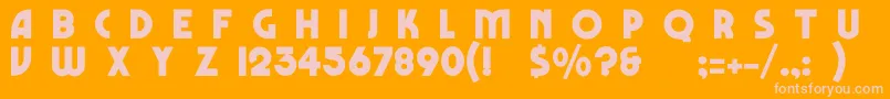 FestusNormal Font – Pink Fonts on Orange Background