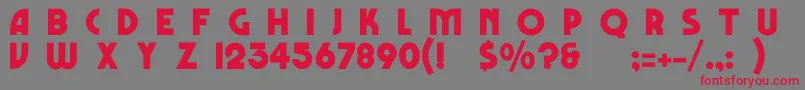 FestusNormal Font – Red Fonts on Gray Background