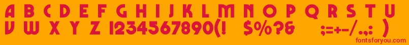 FestusNormal Font – Red Fonts on Orange Background