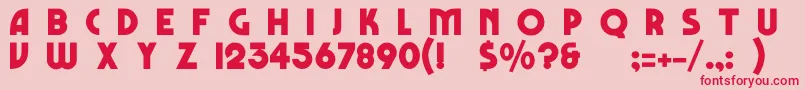 FestusNormal Font – Red Fonts on Pink Background