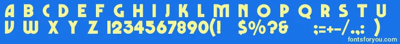 FestusNormal Font – Yellow Fonts on Blue Background