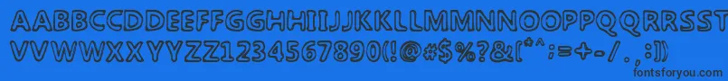 Шрифт TheLaguna – чёрные шрифты на синем фоне