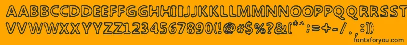 TheLaguna-fontti – mustat fontit oranssilla taustalla