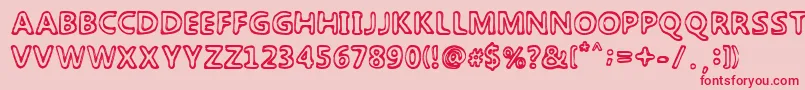 More about TheLaguna Font TheLaguna Font – Red Fonts on Pink Background
