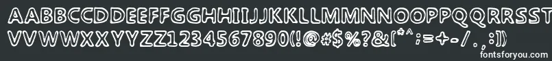 Шрифт TheLaguna – белые шрифты на чёрном фоне