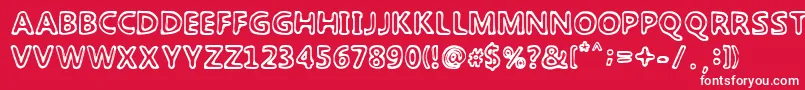 TheLaguna Font – White Fonts on Red Background