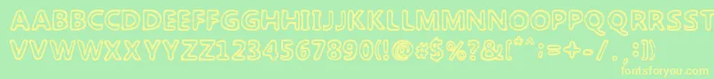 TheLaguna Font – Yellow Fonts on Green Background