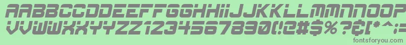 フォントEspItal – 緑の背景に灰色の文字