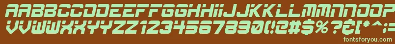 EspItal Font – Green Fonts on Brown Background