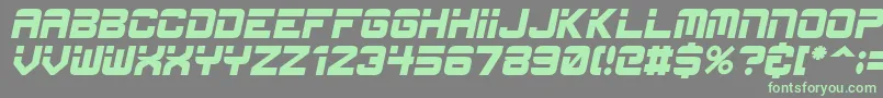 Шрифт EspItal – зелёные шрифты на сером фоне