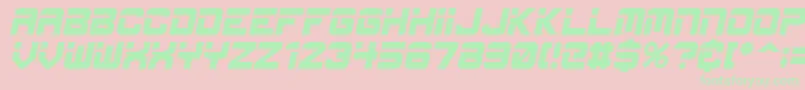フォントEspItal – ピンクの背景に緑の文字