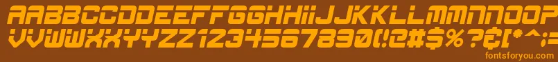 Шрифт EspItal – оранжевые шрифты на коричневом фоне