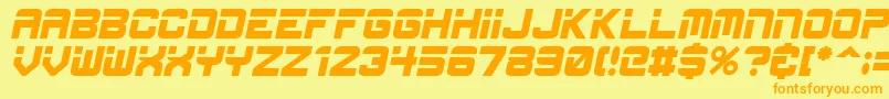 EspItal Font – Orange Fonts on Yellow Background
