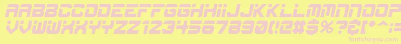 EspItal Font – Pink Fonts on Yellow Background