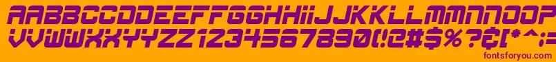 EspItal Font – Purple Fonts on Orange Background