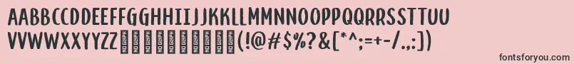 GrapedemoRegular Font – Black Fonts on Pink Background