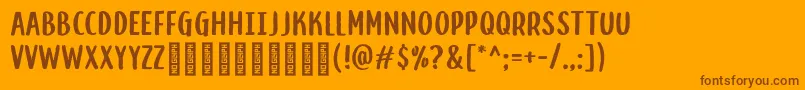 GrapedemoRegular Font – Brown Fonts on Orange Background