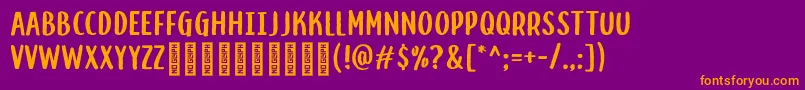 GrapedemoRegular Font – Orange Fonts on Purple Background