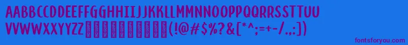GrapedemoRegular Font – Purple Fonts on Blue Background