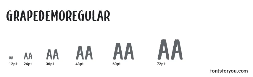 GrapedemoRegular Font Sizes