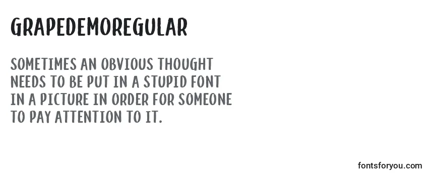 Review of the GrapedemoRegular Font