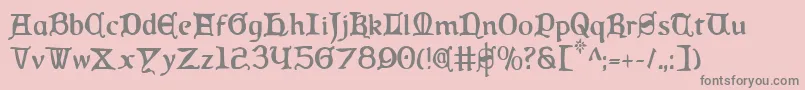 QueenCountryCondensed Font – Gray Fonts on Pink Background