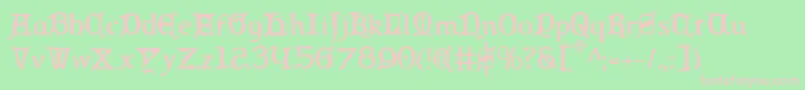 fuente QueenCountryCondensed – Fuentes Rosadas Sobre Fondo Verde