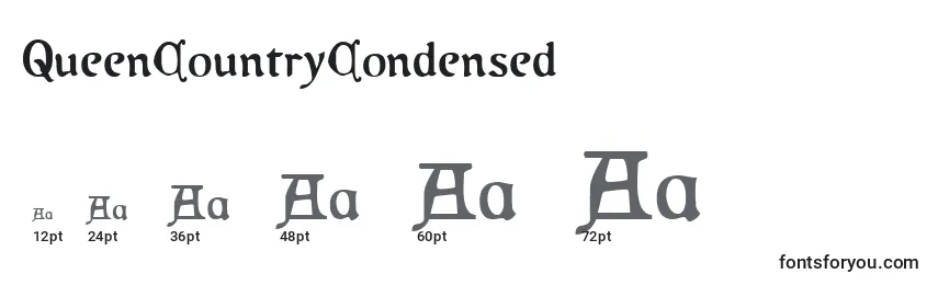 QueenCountryCondensed Font Sizes