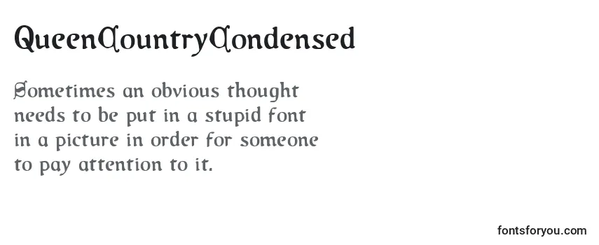 QueenCountryCondensed Font