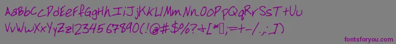 Dallas Font – Purple Fonts on Gray Background