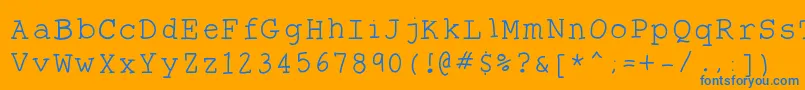 Шрифт Theantitype – синие шрифты на оранжевом фоне