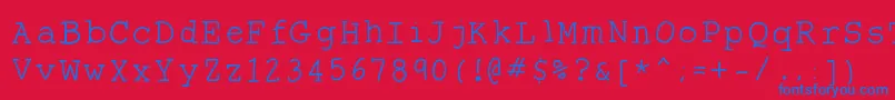 Theantitype Font – Blue Fonts on Red Background