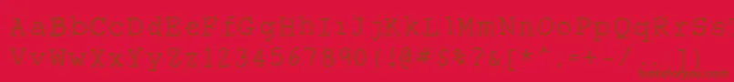 フォントTheantitype – 赤い背景に茶色の文字