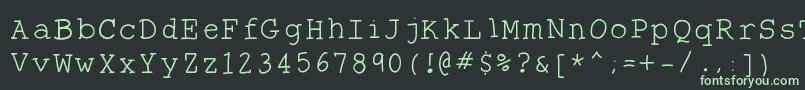 fuente Theantitype – Fuentes Verdes Sobre Fondo Negro