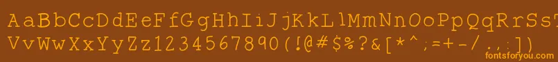 Шрифт Theantitype – оранжевые шрифты на коричневом фоне