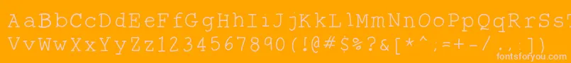 Theantitype Font – Pink Fonts on Orange Background