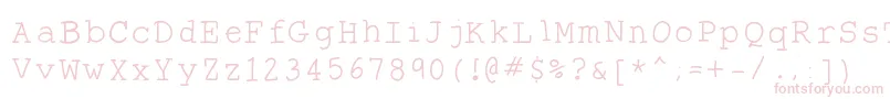 フォントTheantitype – 白い背景にピンクのフォント