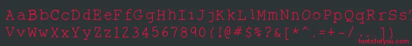 Theantitype Font – Red Fonts on Black Background